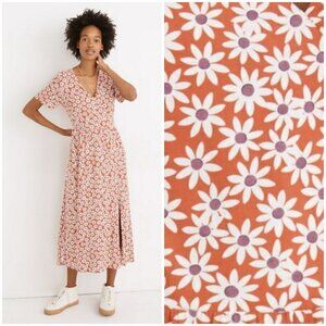 💕MADEWELL💕 Clara Midi Dress ~ Falling Daisies Russet Medium